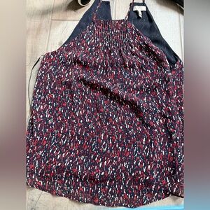 Joie Red and Black Sleeveless Top